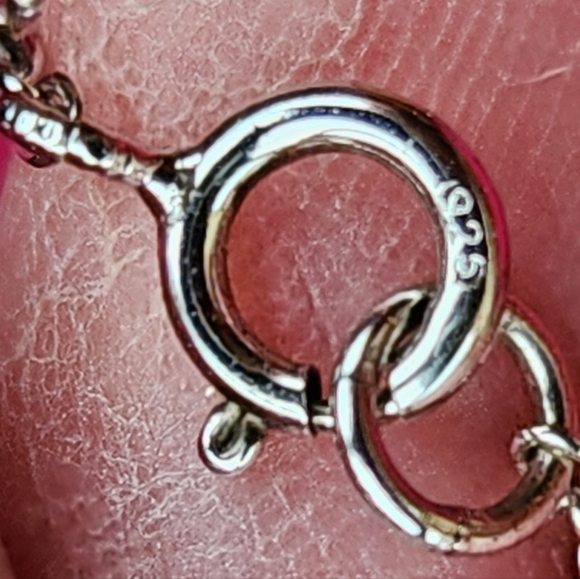 Sterling Pave Crescent Necklace - Picture 5 of 10